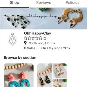 Polymer Clay Earrings | Boho Clay Earrings | Celestial Clay Earrings |